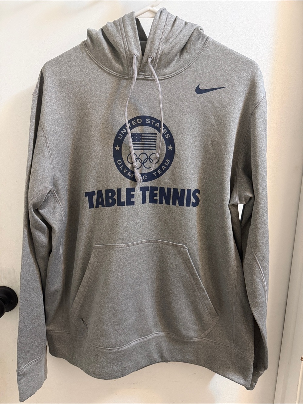 Nike Gray and Navy Table Tennis USA Olympic Hoodie
